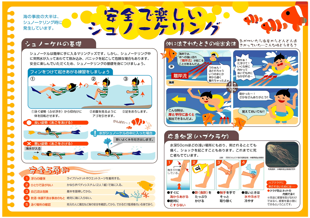 安全で楽しいシュノーケリング